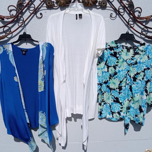 3 Ladies Nue Options 1X blouses all in excellent condition. - Picture 1 of 5